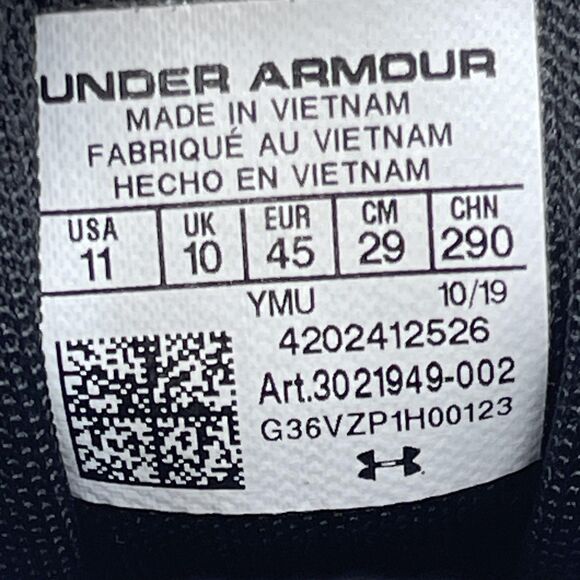Under Armour Charged Escape 3 Shoes Mens Size 11 Black Running Comfort Sneakers main image 9
